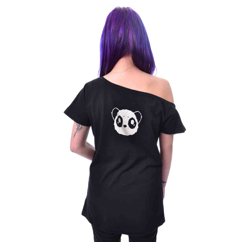 Killer Panda - SHOOTING HEARTS Damen T-Shirt - Schwarz